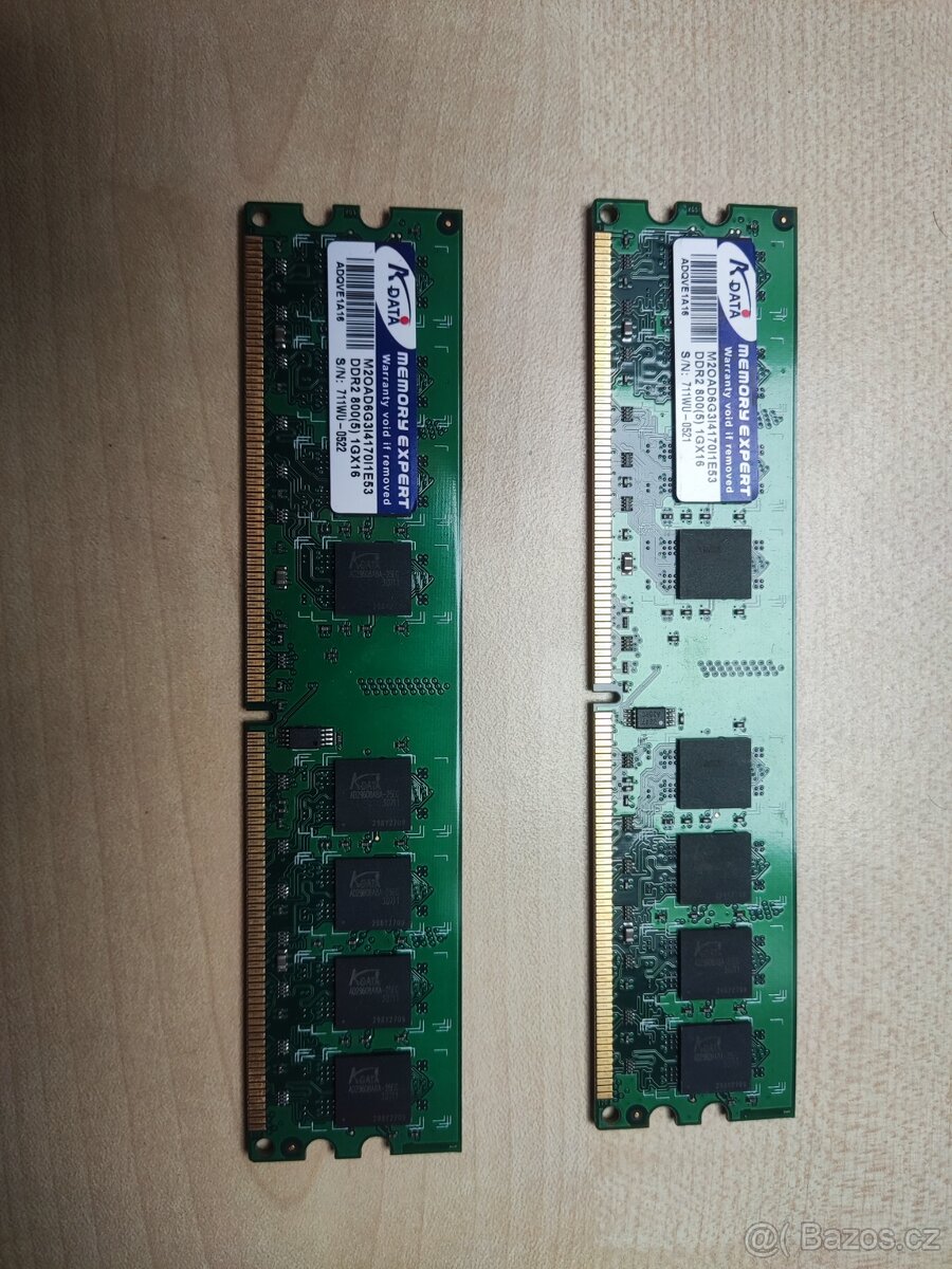 PC paměti RAM DDR2, DDR3
