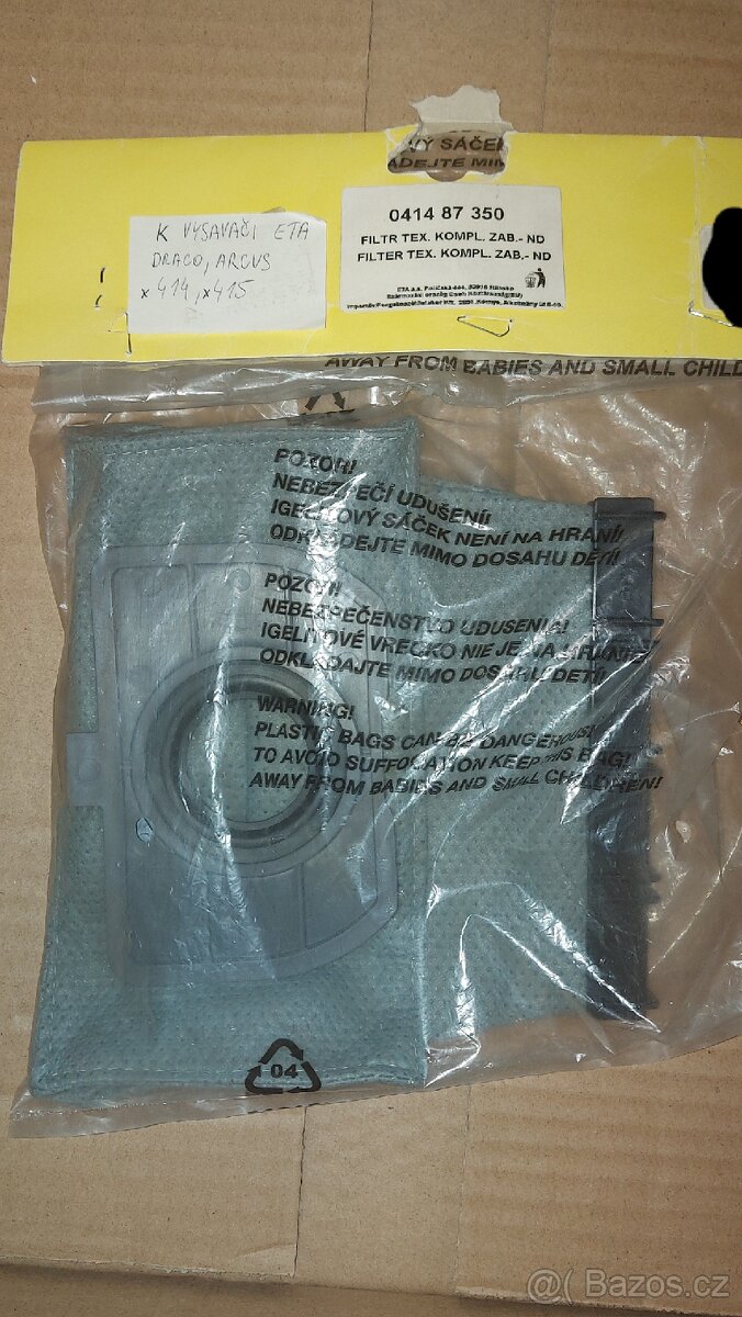 Prodám nerozbalené balení sáčků Eta, Concept, Electrolux,