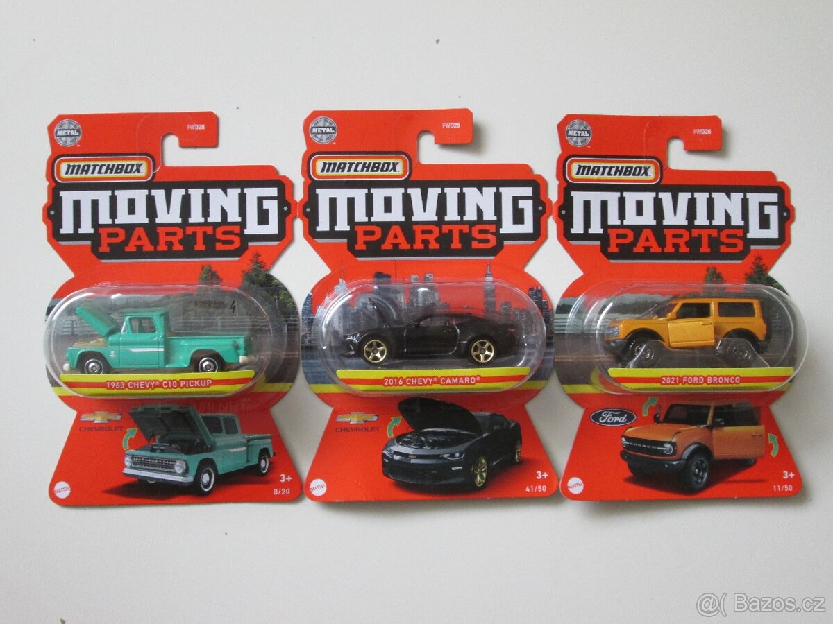 Matchbox Moving Parts - Chevy C10 Pickup + Camaro + Bronco