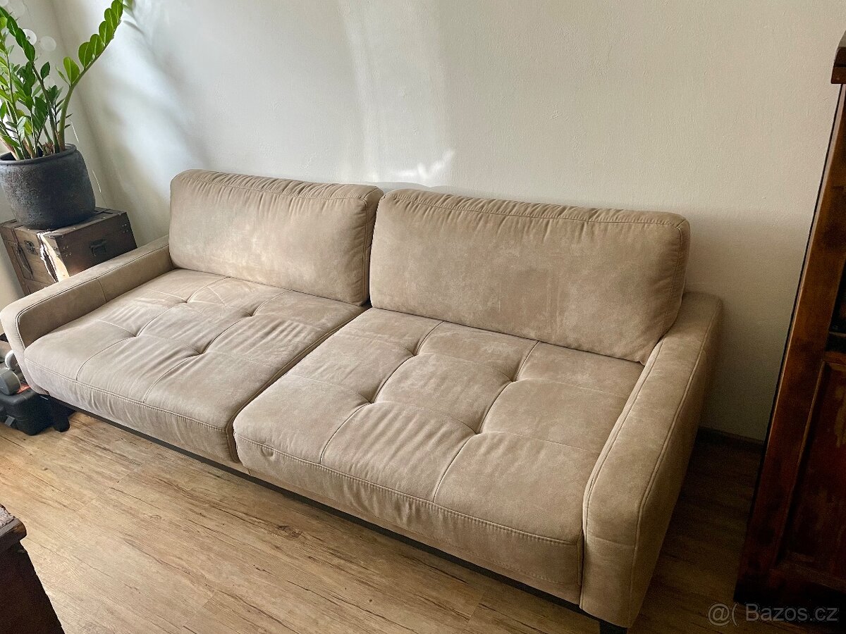 Dvojmístná pohovka Musso Beige, 211 x 94 x 76 cm