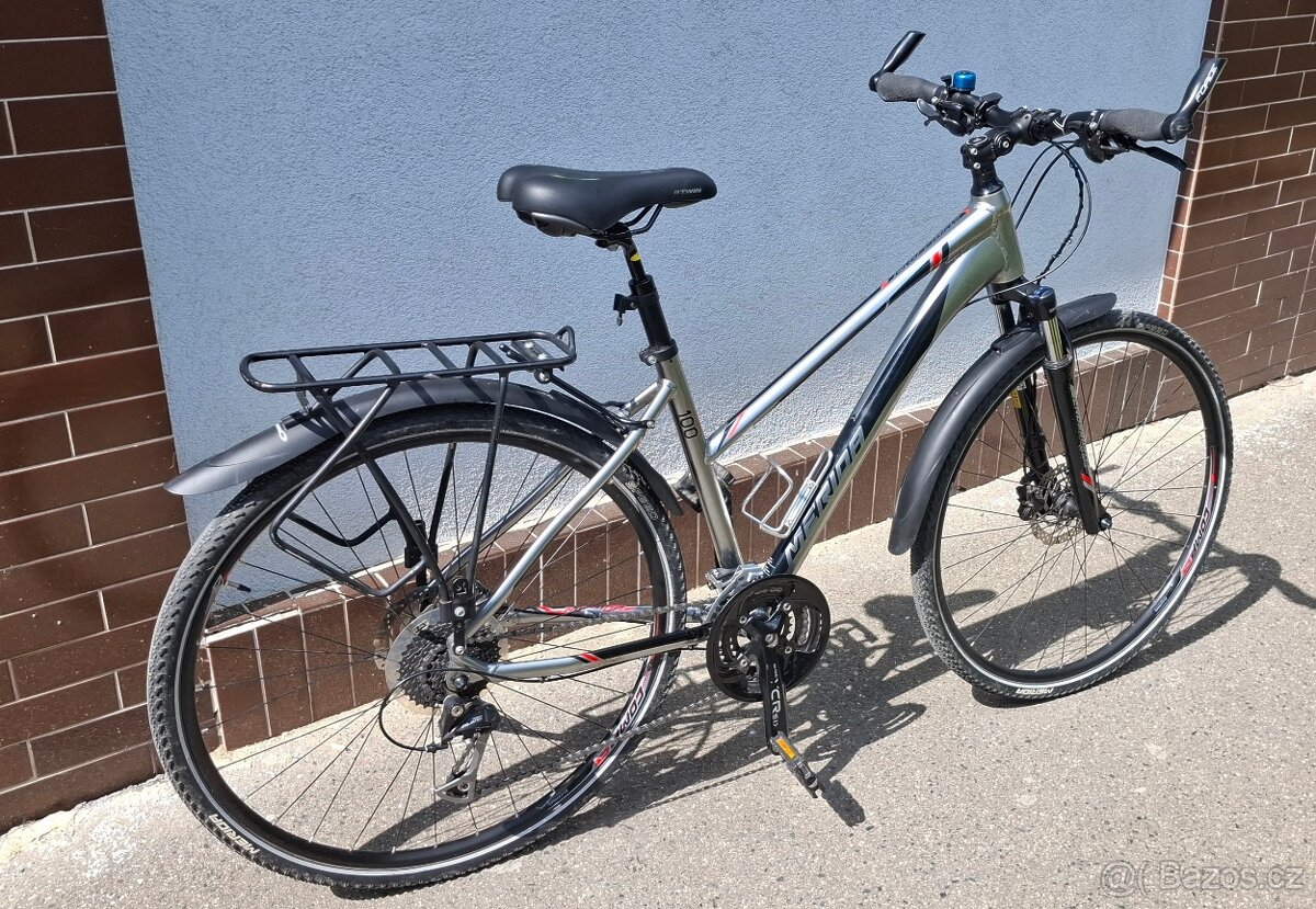 Dámské krosové kolo MERIDA Crossway 100 Shiny Dark Silver