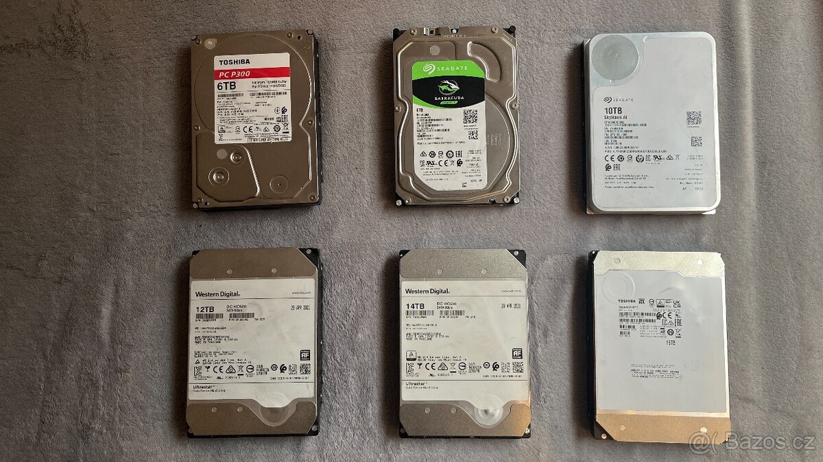 Pevné disky, HDD, 6TB, 10TB, 12TB, 14TB, 16TB