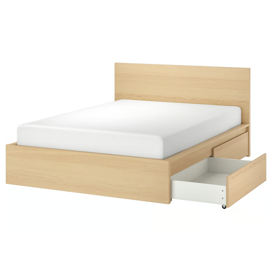 Ikea malm 180x200 cm, šuplíky