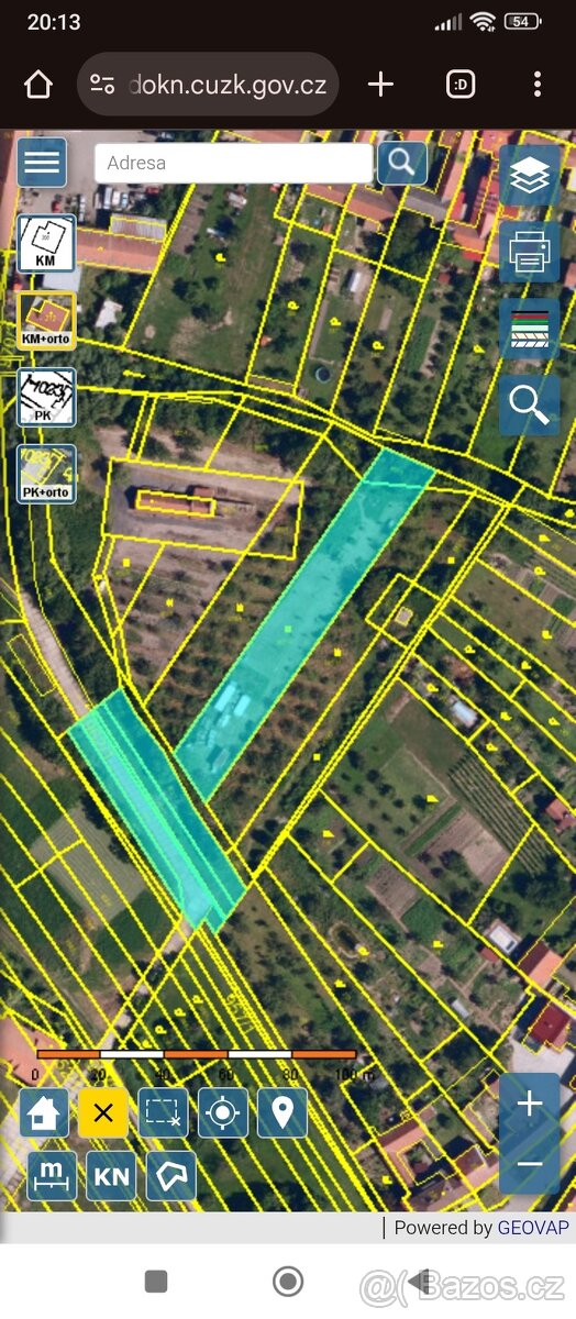 Zahrada a další pozemky 3674m2
