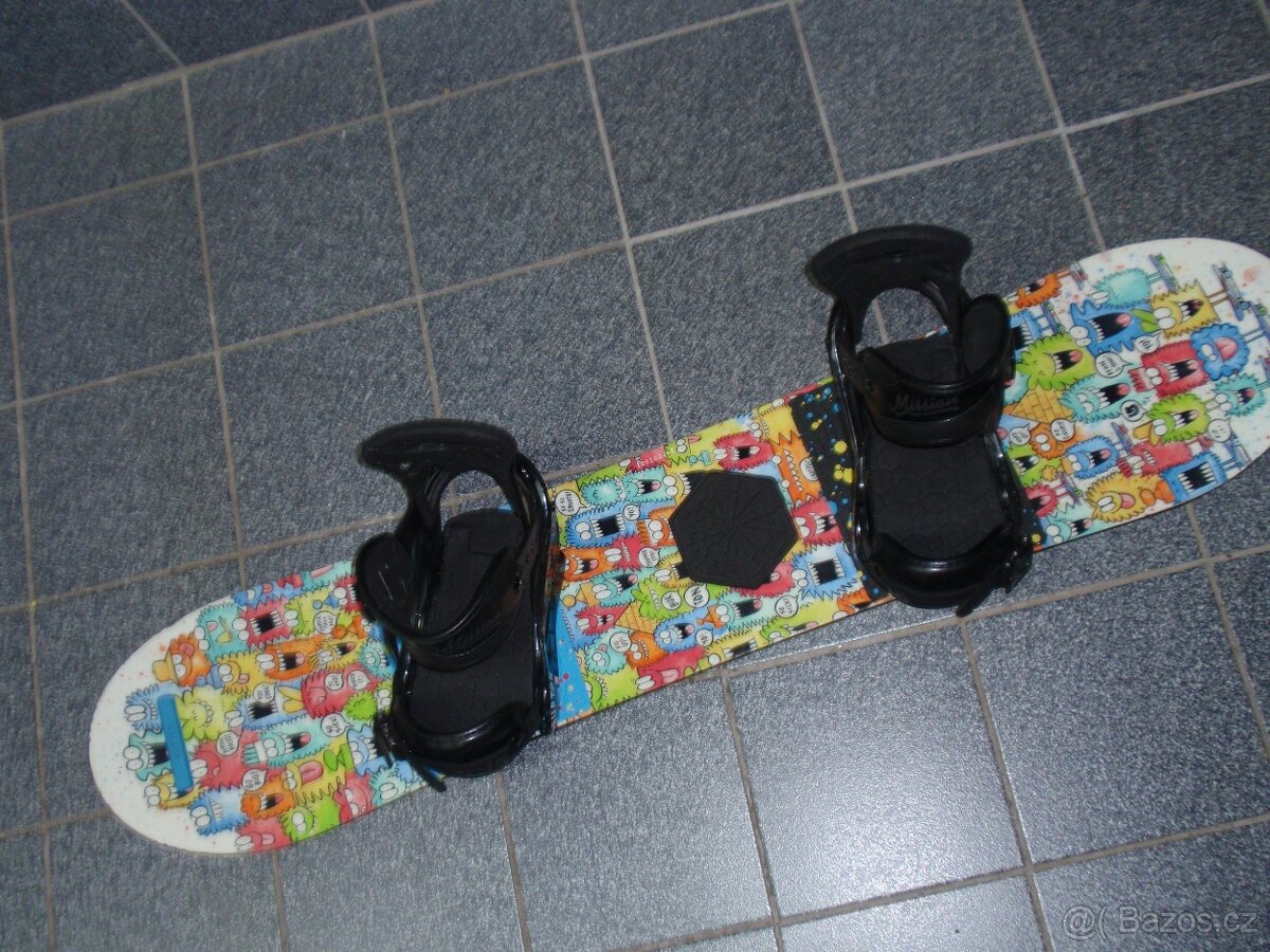 PĚKNÝ SNOWBOARD BURTON CHOPPER 110 CM+VÁZÁNÍ BURTON