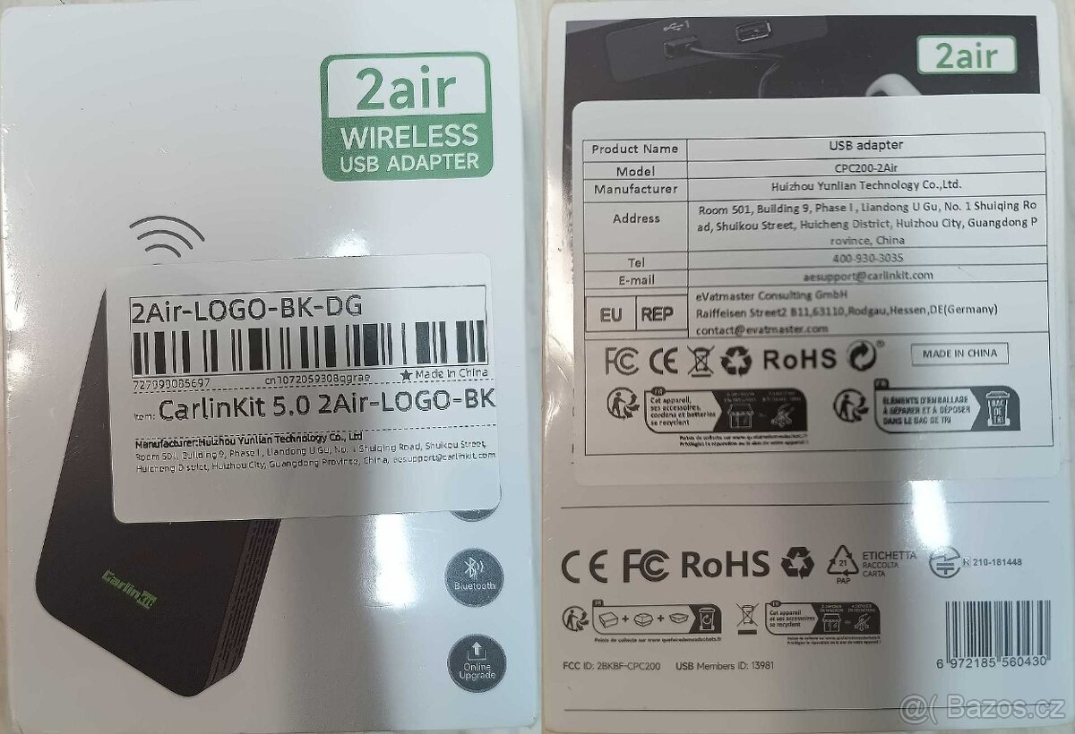 Adaptér na bezdrátové připojení Apple CarPlay i Android auto