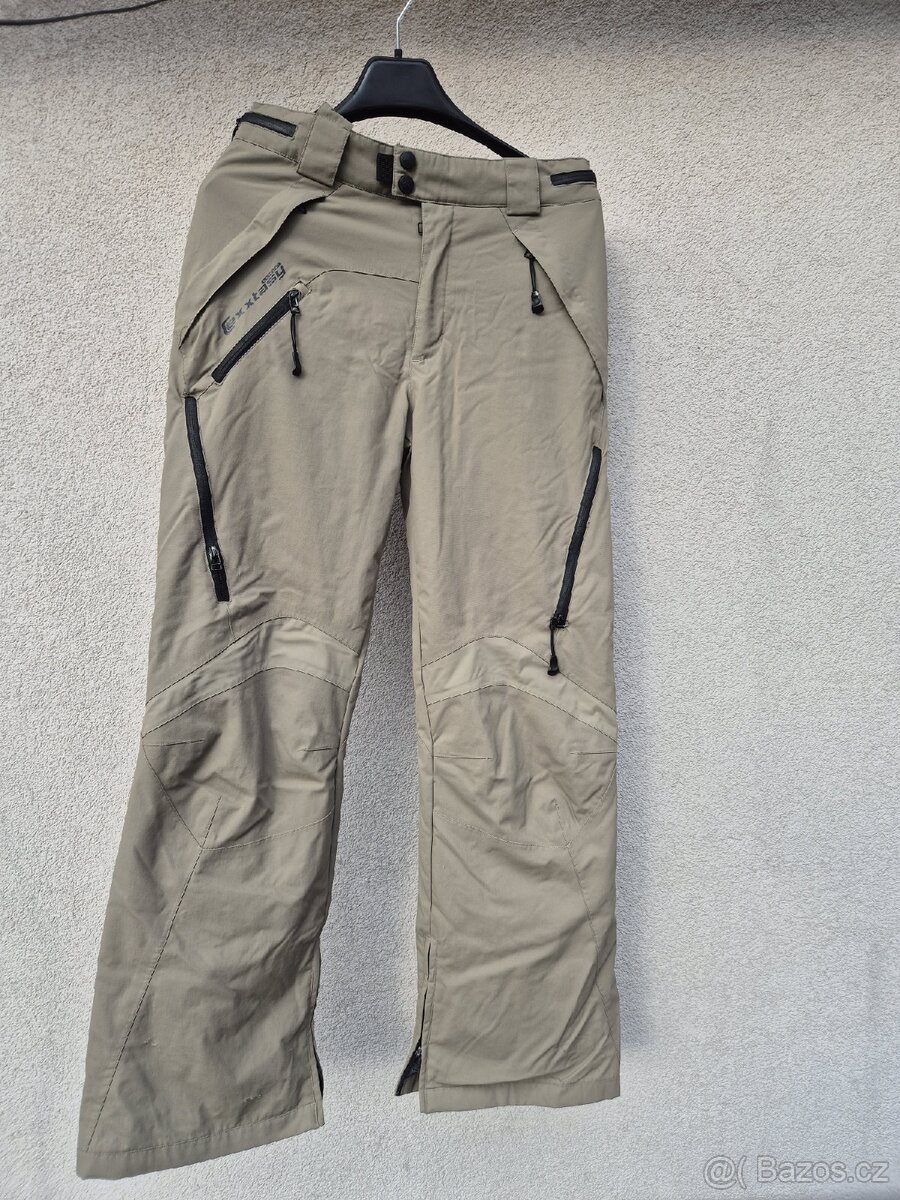 Khaki lyžařské kalhoty vel.S , voděodolnost 15000 mm