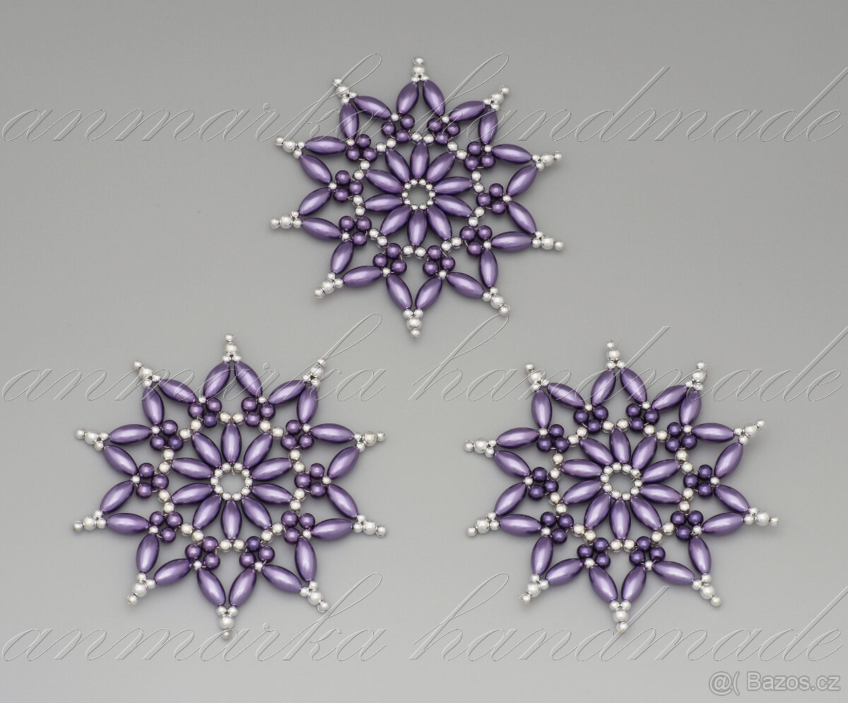 velké fialové hvězdy sada