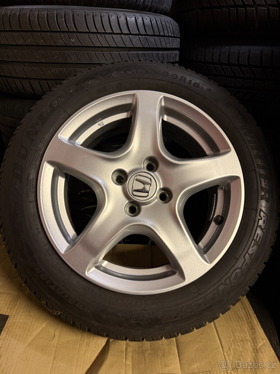 R15 ORIG.ZIMNÍ ALU KOLA HONDA JAZZ/ INSIGHT 185/60/15 ZÁNOVN