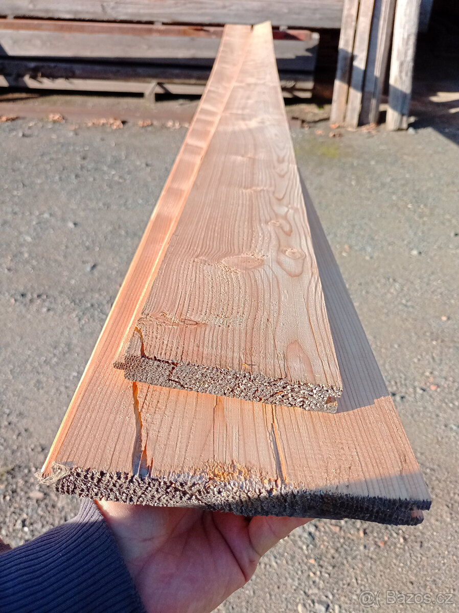 Prodám modřínové palubky (terasa či fasádá), TLOUŠTKA 2,1 cm