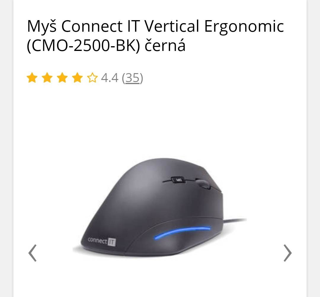 Myš Connect IT Vertical Ergonomic Wireless