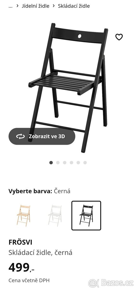 Skládací dřevěné židle