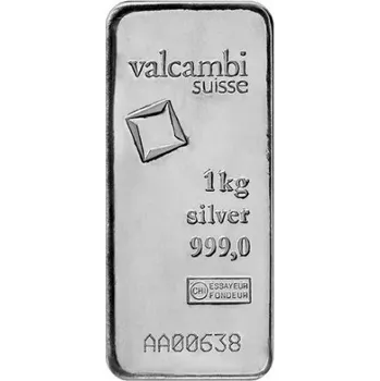 Valcambi stříbrný slitek 1kg