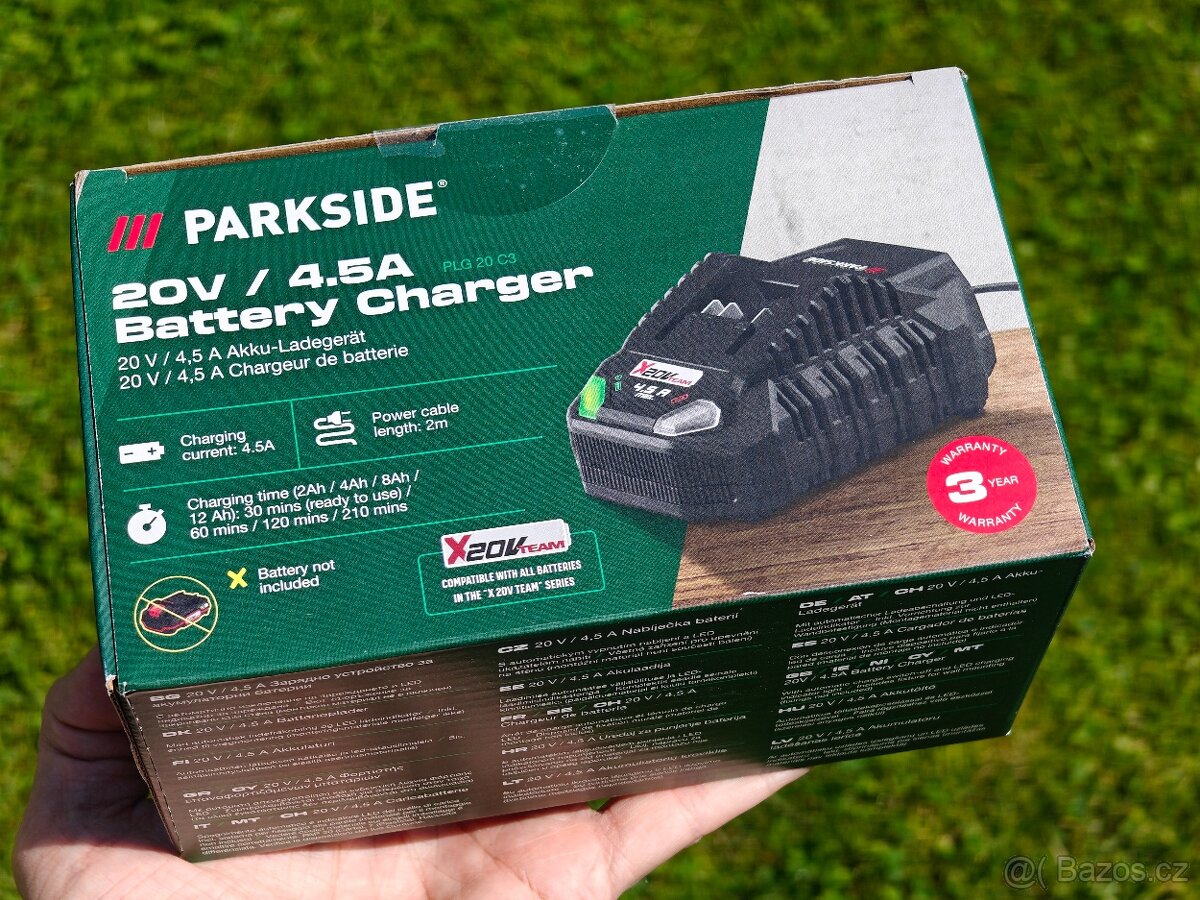 Rychlonabíječka Parkside 20V 4.5A - nová
