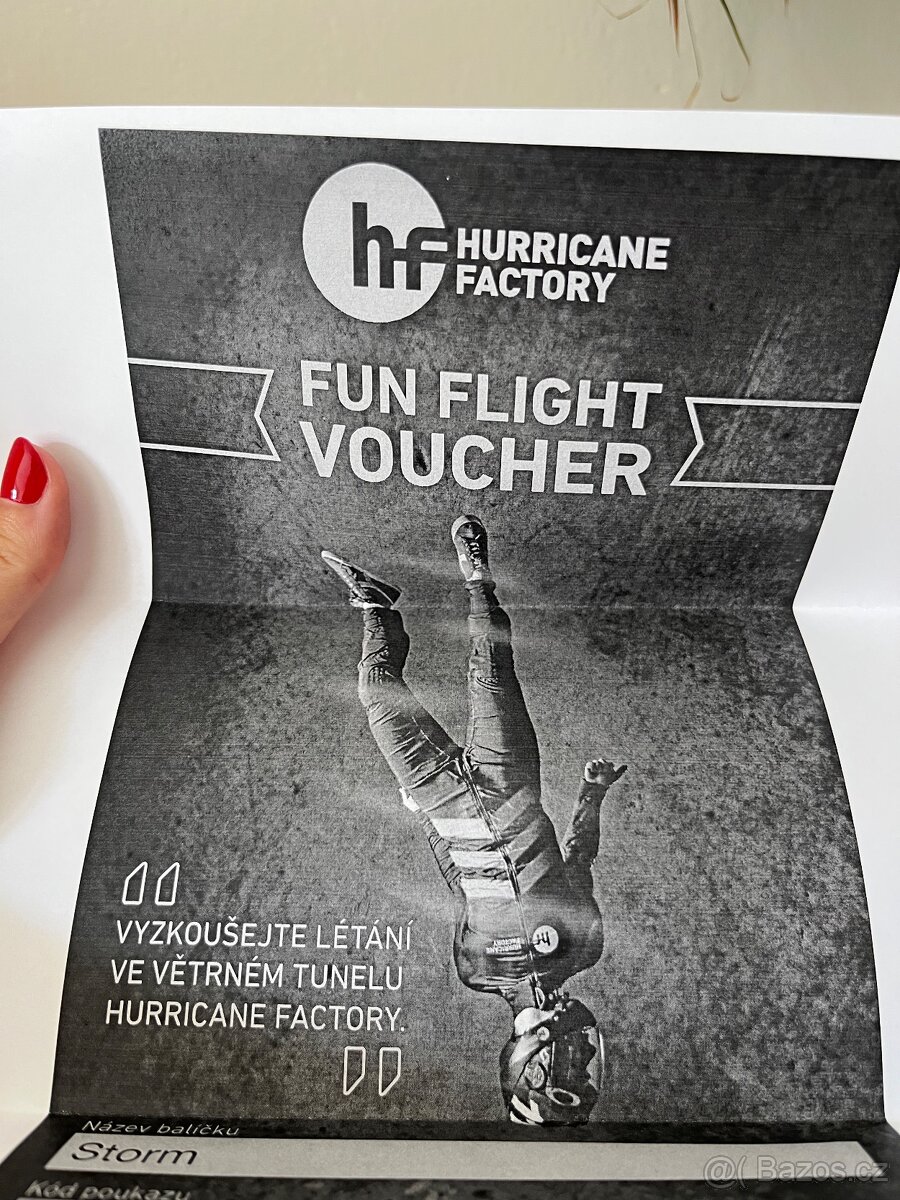 Poukaz do Hurricane factory - 2 lety ve větrném tunelu pro 1
