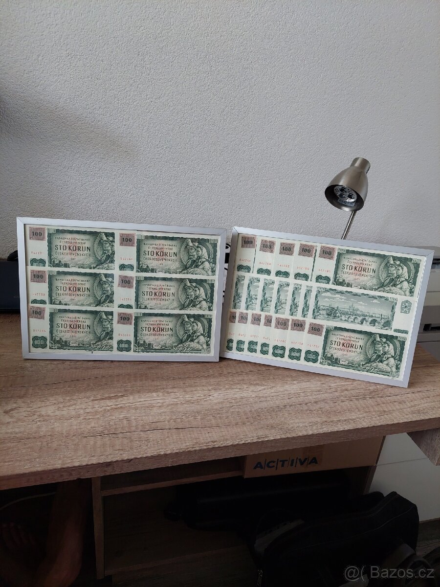 25x bankovka 100KČS UNC v POSTUPCE