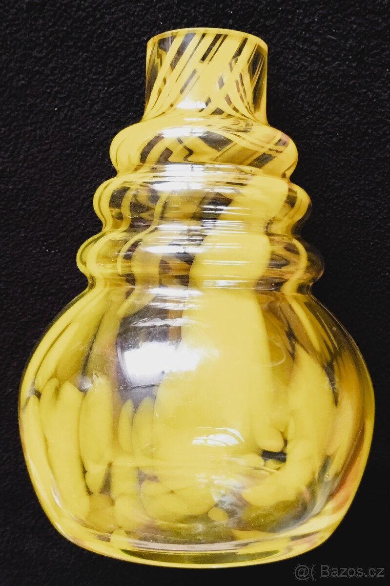 Art Žlutá váza - sklo NB/80