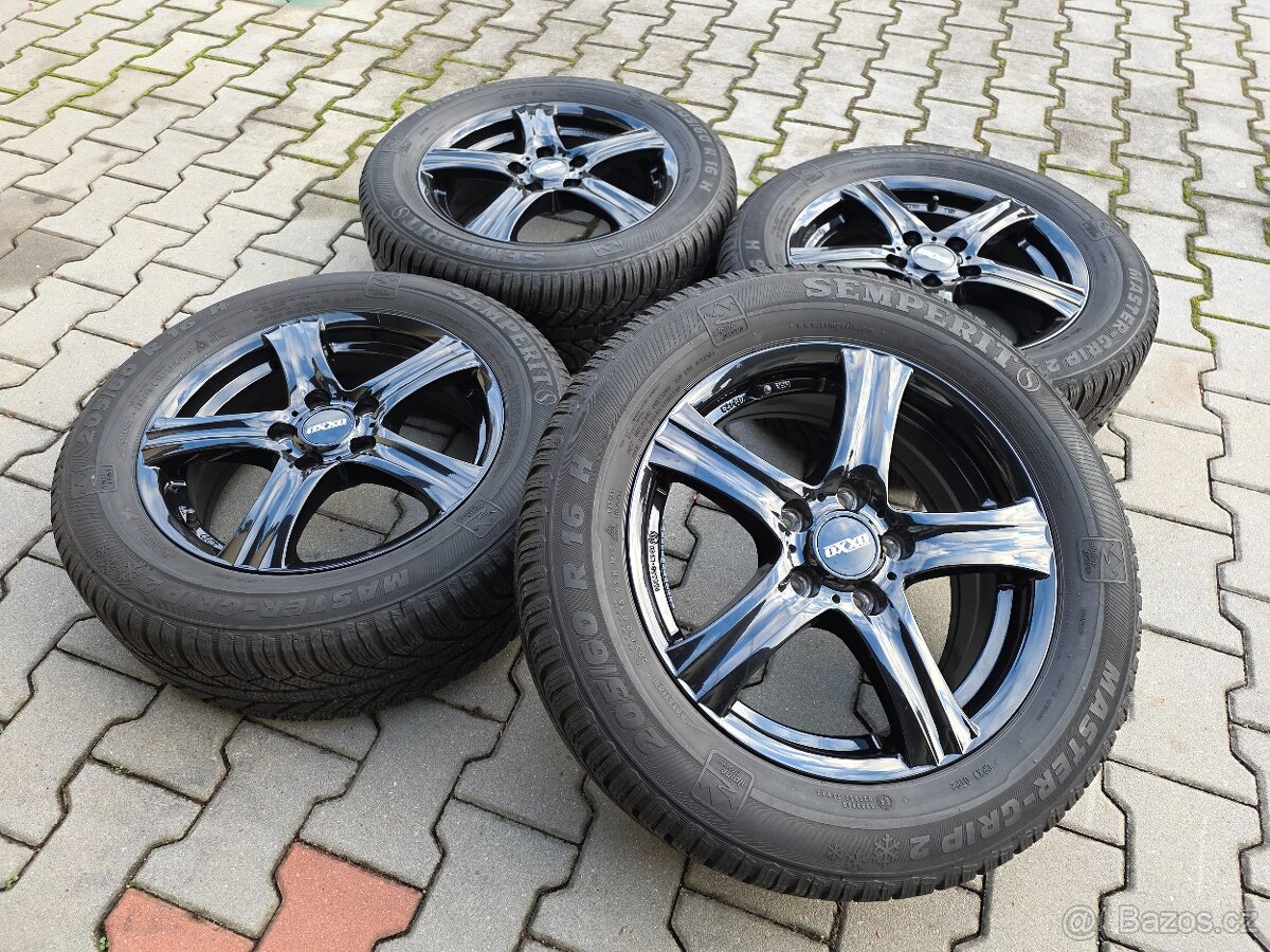 Alu kola Oxxo 5x112 Zimní semperit 205/60/16 černé
