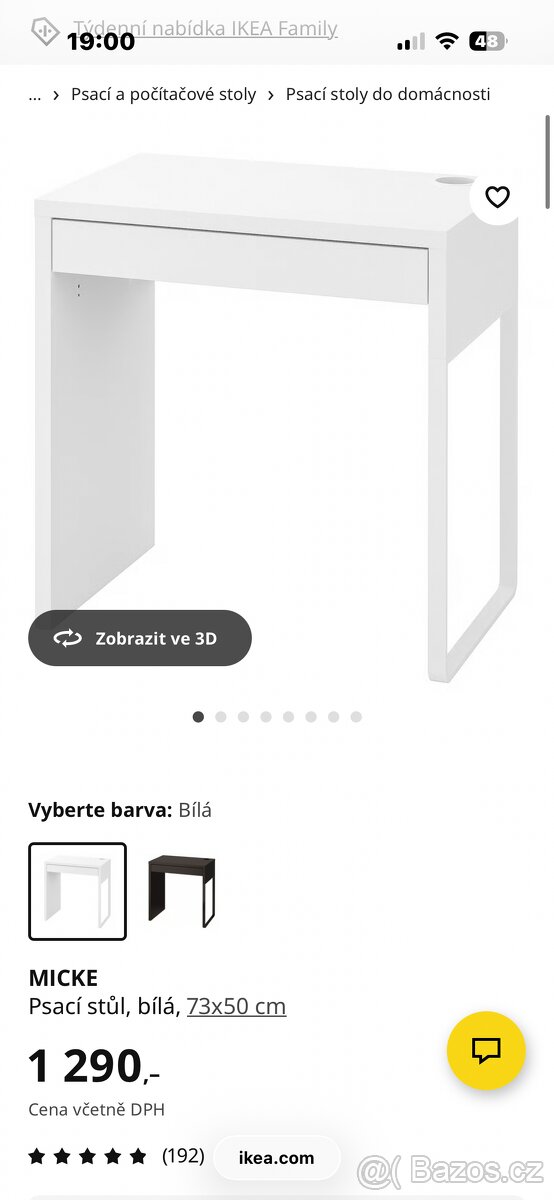 prodám “kosmetický/psací” stůl