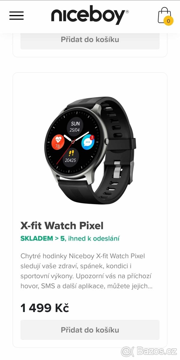 Niceboy X-FIT WATCH PIXEL chytré hodinky