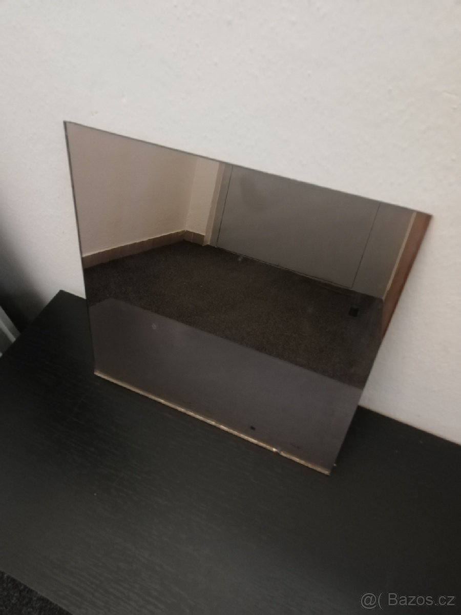Zrcadlo - řezané čtverce, kouřové