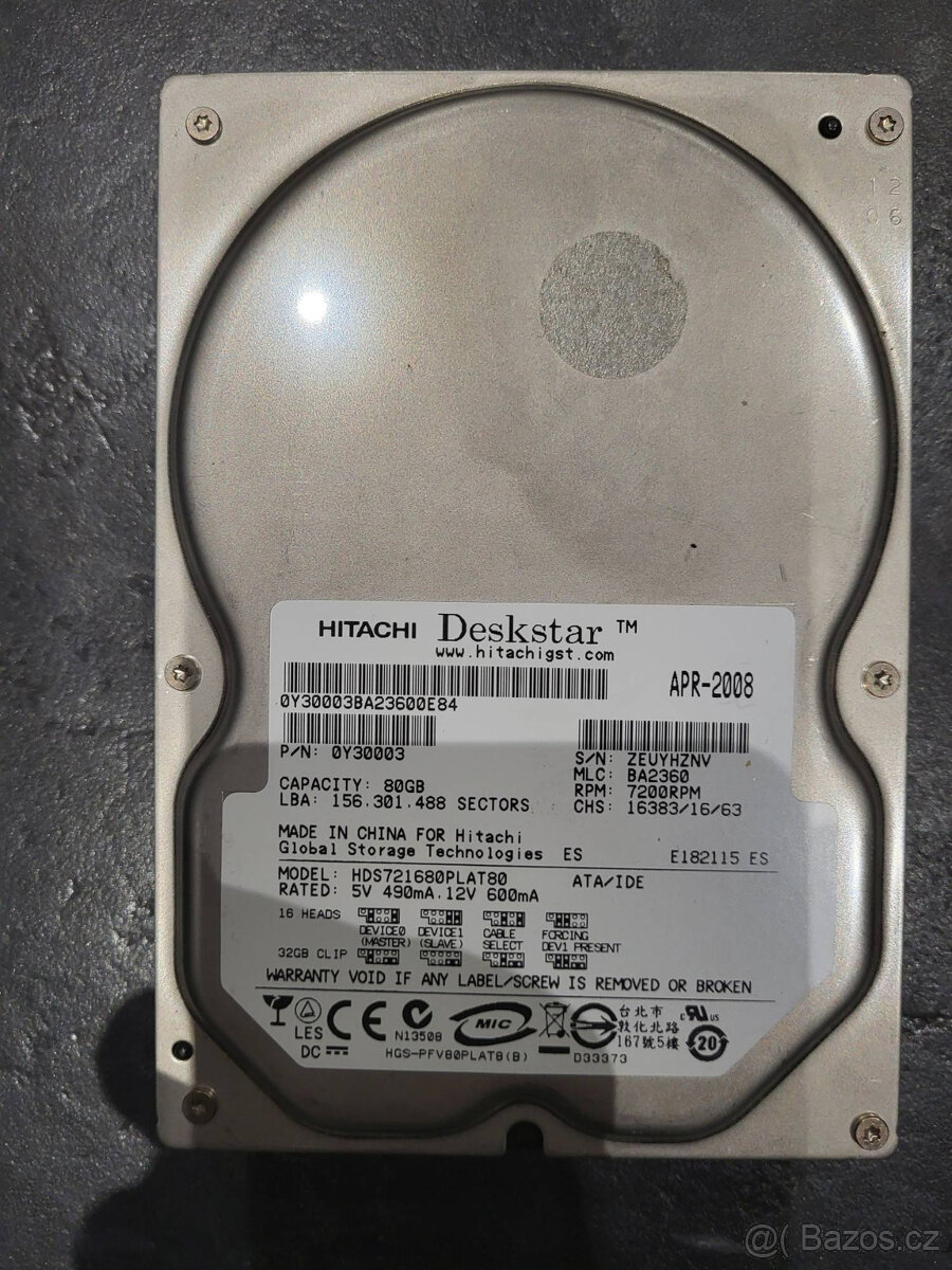 Hard disky PATA 80GB