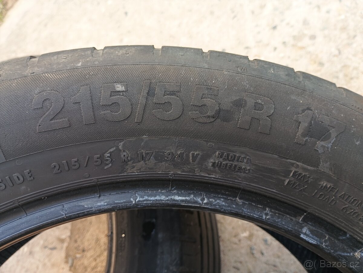 Letní pneumatiky Continental 215/55 R17