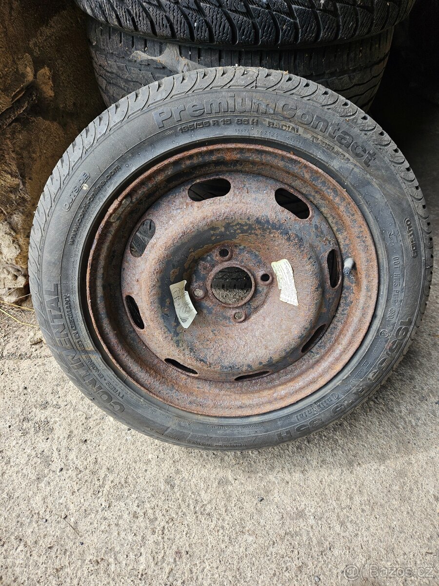 Rezervní kolo Peugeot 206 Disk 6x15 4x108 Pneu 195/55/15