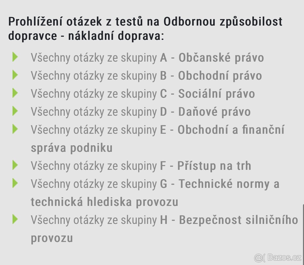 Vyřešené otázky Eurolicence