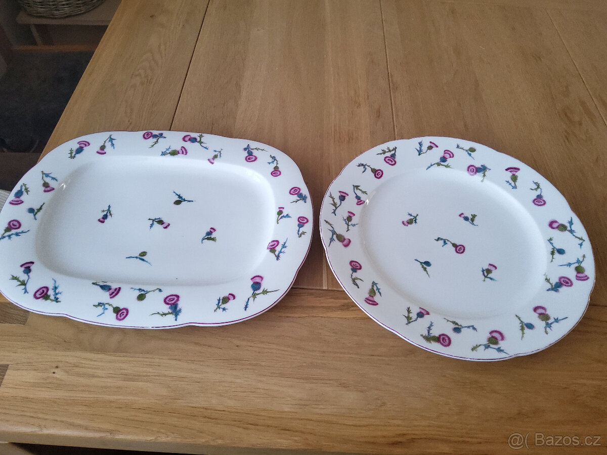 staré porcelánové talíře zn. Haas & Czjzek