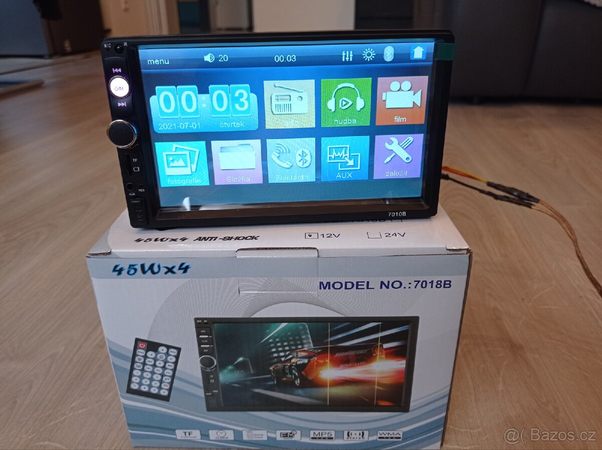 2din autorádio s Bluetooth USB