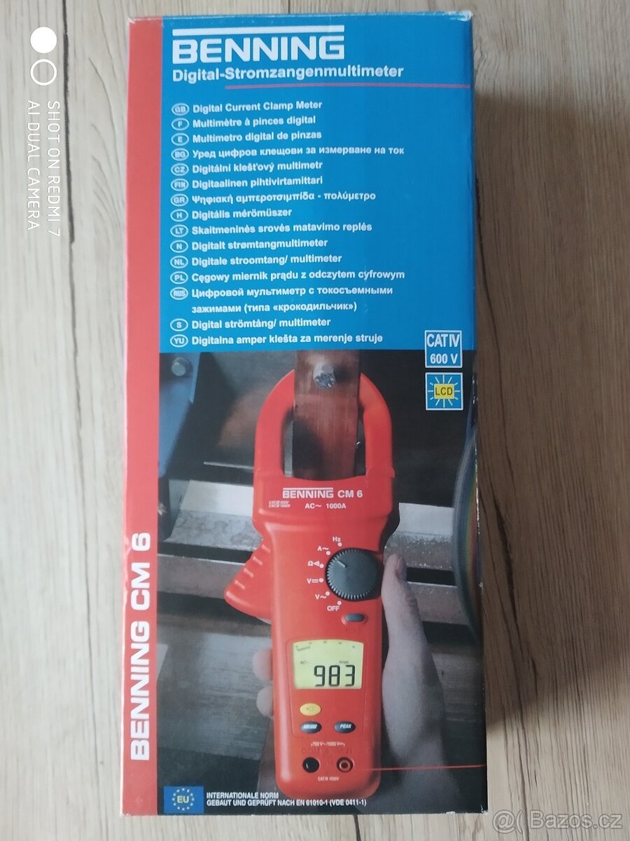 Prodám nový klešťový ampérmetr Benning CM6