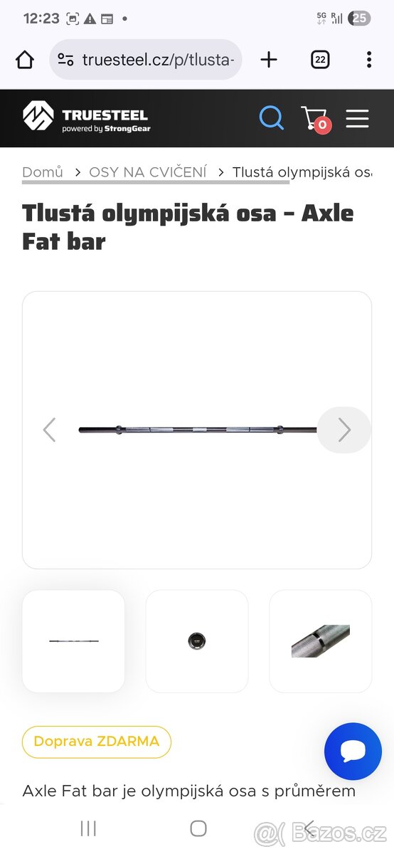 Olympijská osa Axel 23 kg