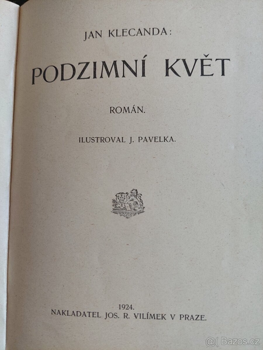 Kniha Podzimní květ-Jan Klecanda