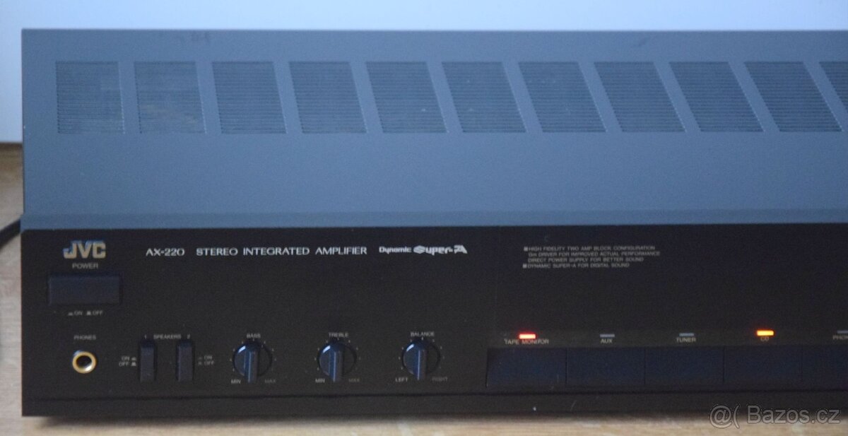 Zesilovač JVC AX 220,2x2 repro,loudness,Dynamic Super A