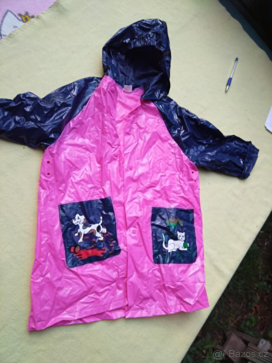 Pláštěnka pro holčičku - délka cca 60 cm ke krku, na 4 roky