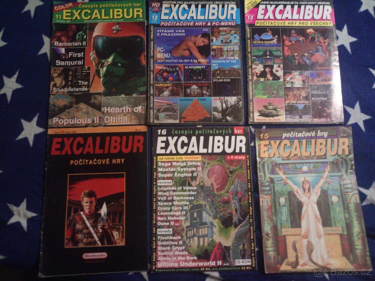 EXCALIBUR - staré POČÍTAČOVÉ HERNÍ časopisy - 44ks