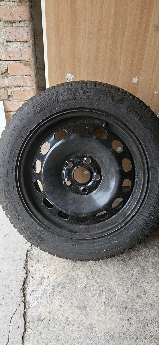 Plechove disky + zimne gumy 205 55 R16