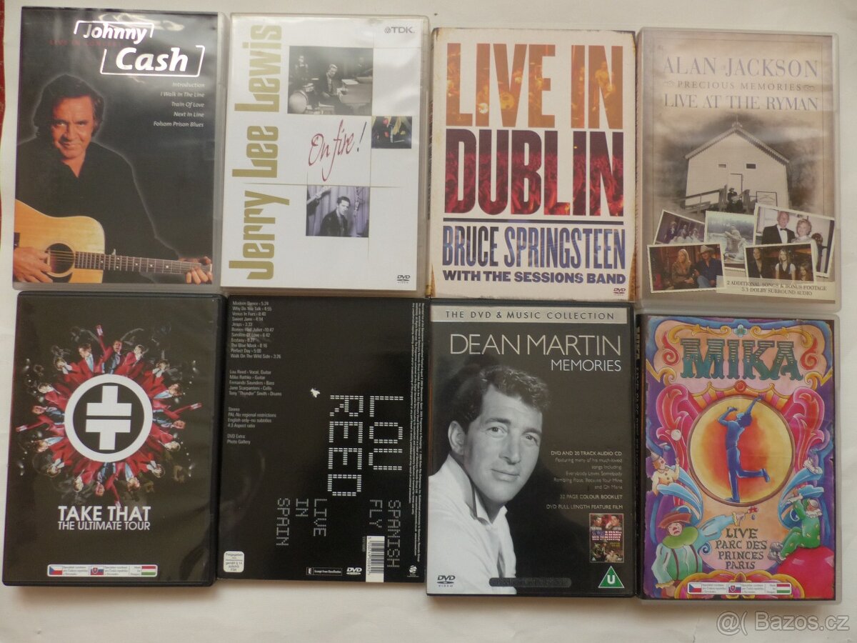 Hudební DVD á 89,- Kč - viz foto.