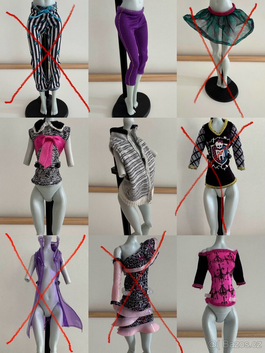 Monster High oblečení a doplňky (různé)
