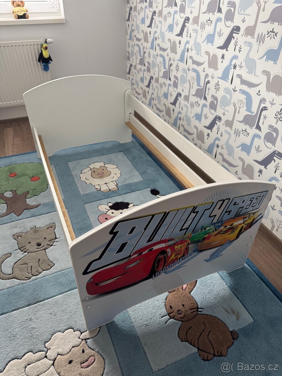 Děská poste se šuplíkem 160x80c AUTÍČK