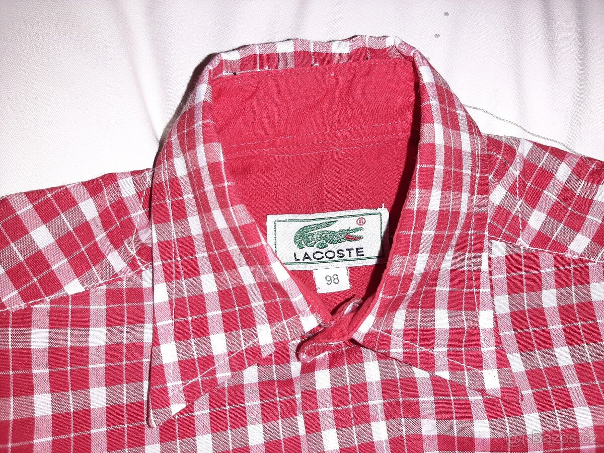 Dětská značková košile LACOSTE, vel. 98(104) - NOVÁ