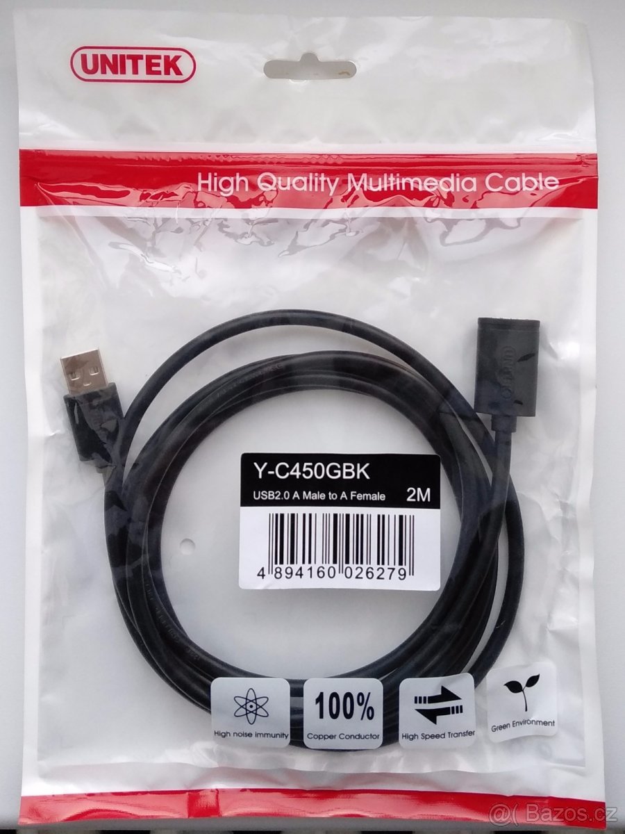 USB prodloužení 2m - Unitek