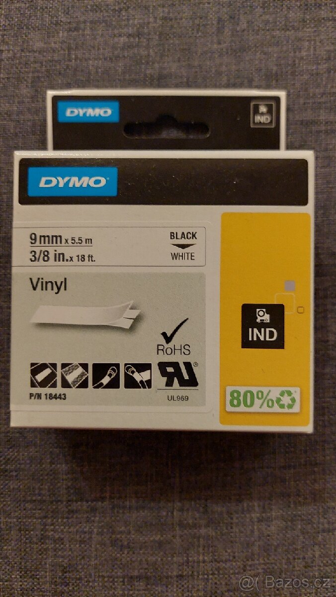 DYMO popisovací Vinil bužírka 18443 - originál, 2ks