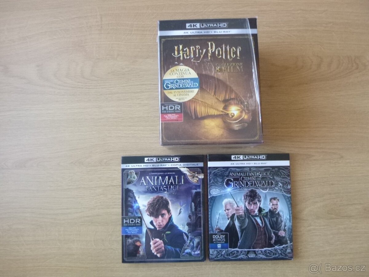 4K UHD+BD HARRY POTTER 1-8 + 2xFANTASTICKA ZVIRATA