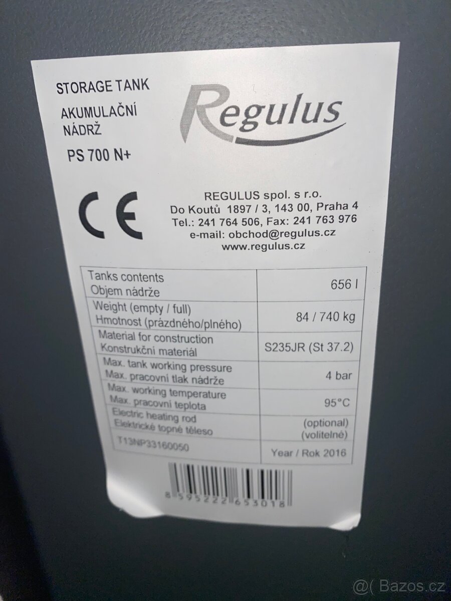 Akumulační nádrž Regulus typ PS700N+