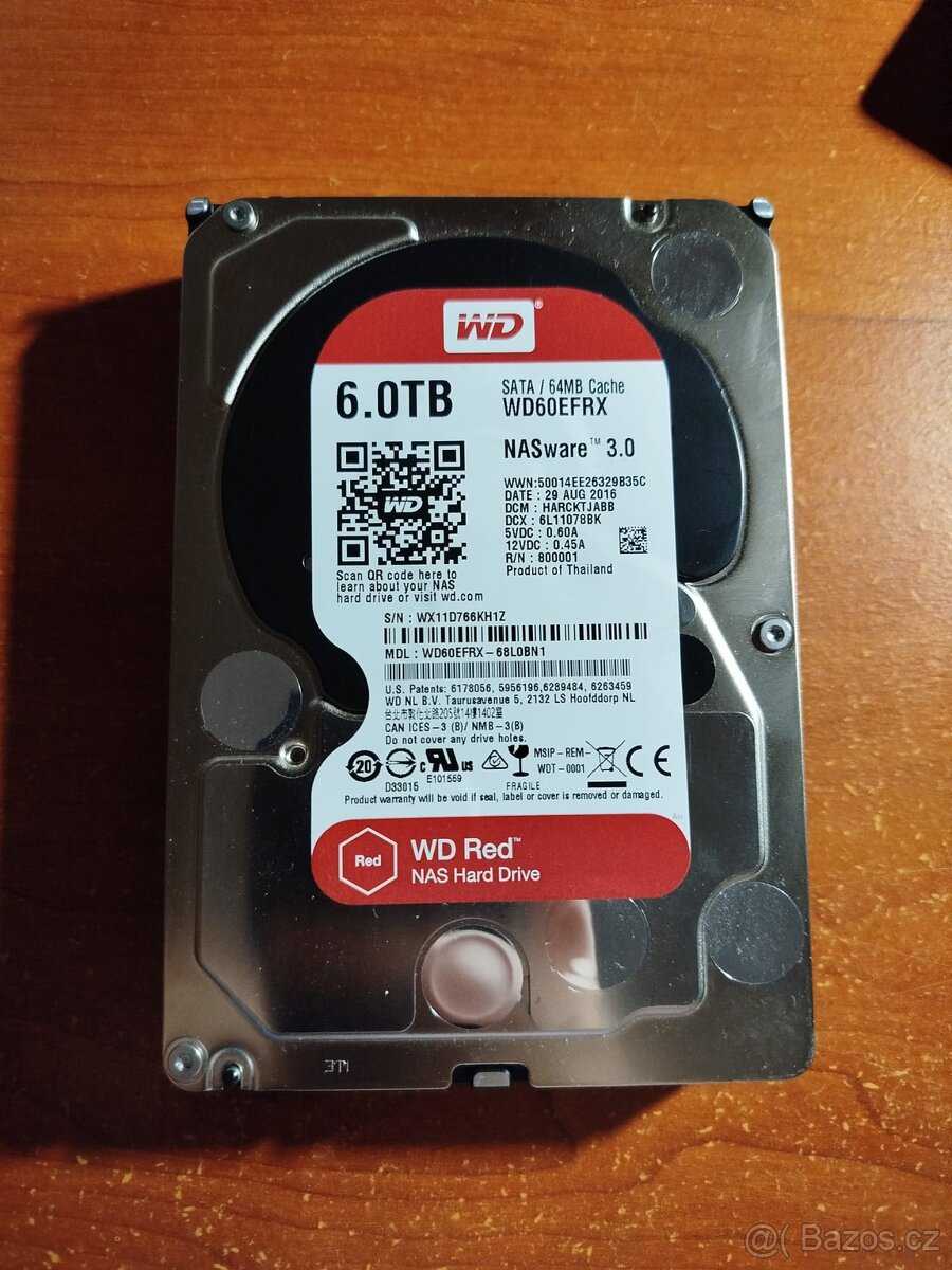 WD Red 6TB WD60EFRX – 2 kusy – NAS