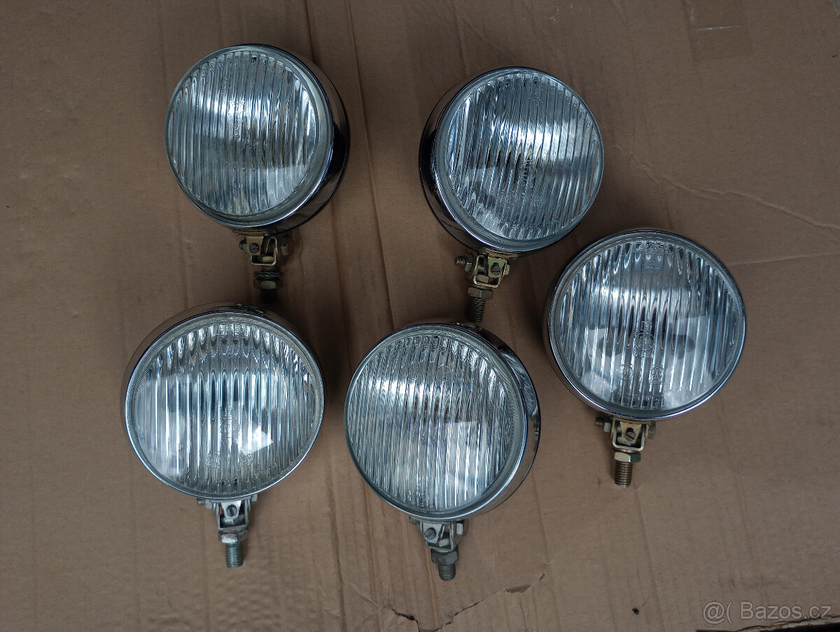 Mlhovky kovové kulaté PAL, černé, nepoužité