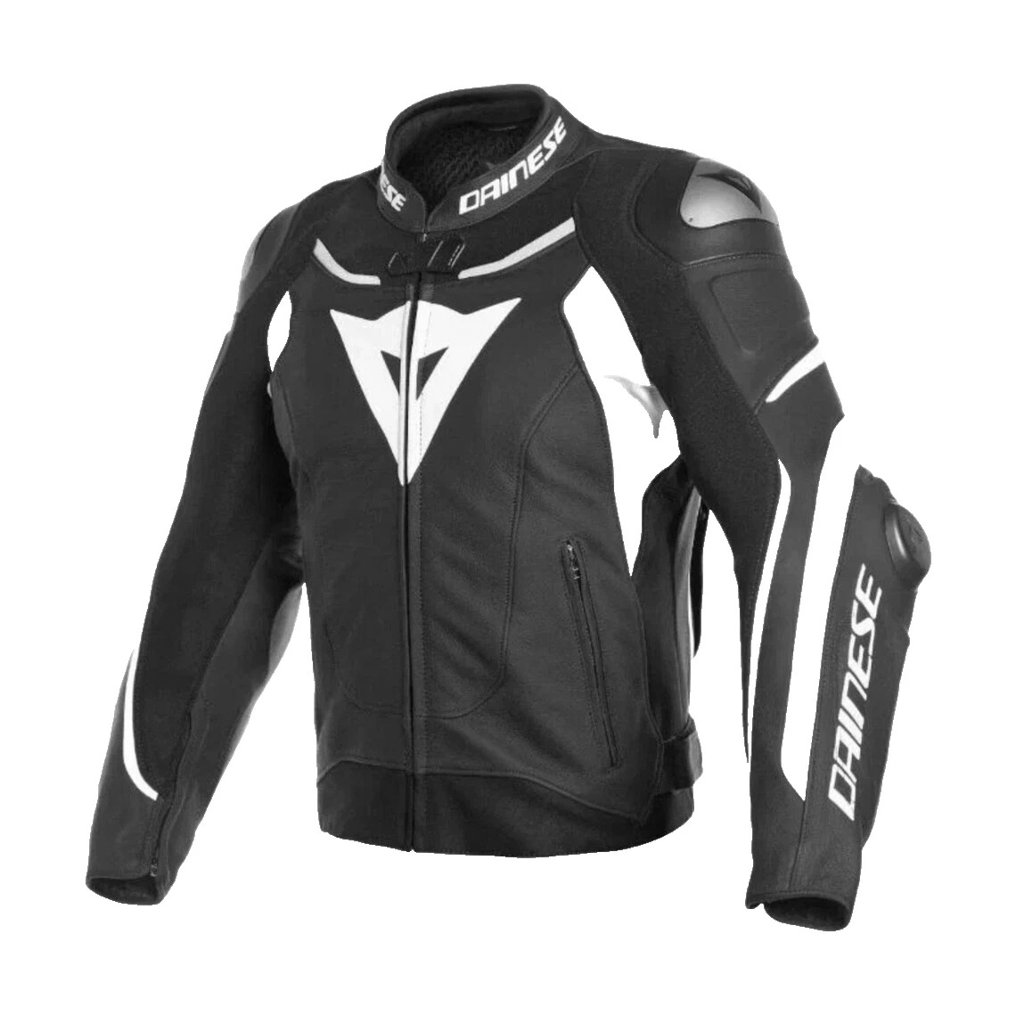 Moto Kožena Bunda Dainese White-Black
