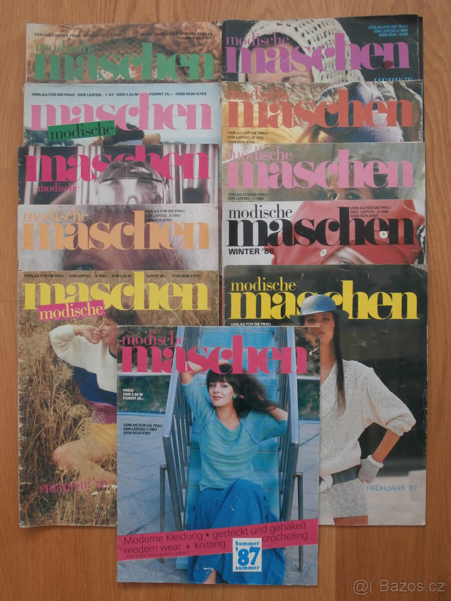 11 x německý módní časopis MODISCHE MASCHEN. 1982 - 1987